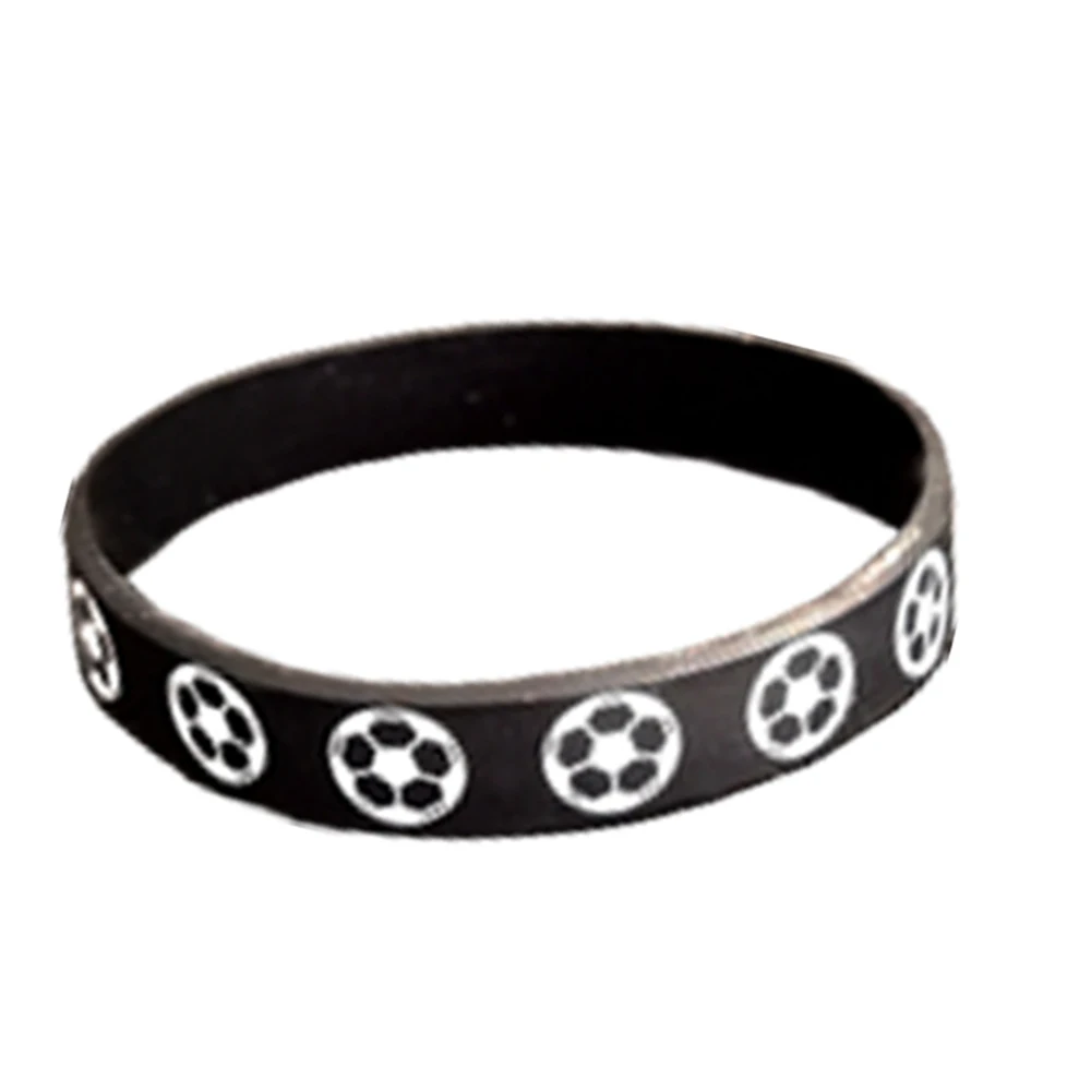 6–42 Stück Fußball-Silikon-Armband, 6 Designs, grün, schwarz, weiß, Gummi-Armbänder für Sportveranstaltungen, Fußball, Geburtstag, Partygeschenke – Detail 2