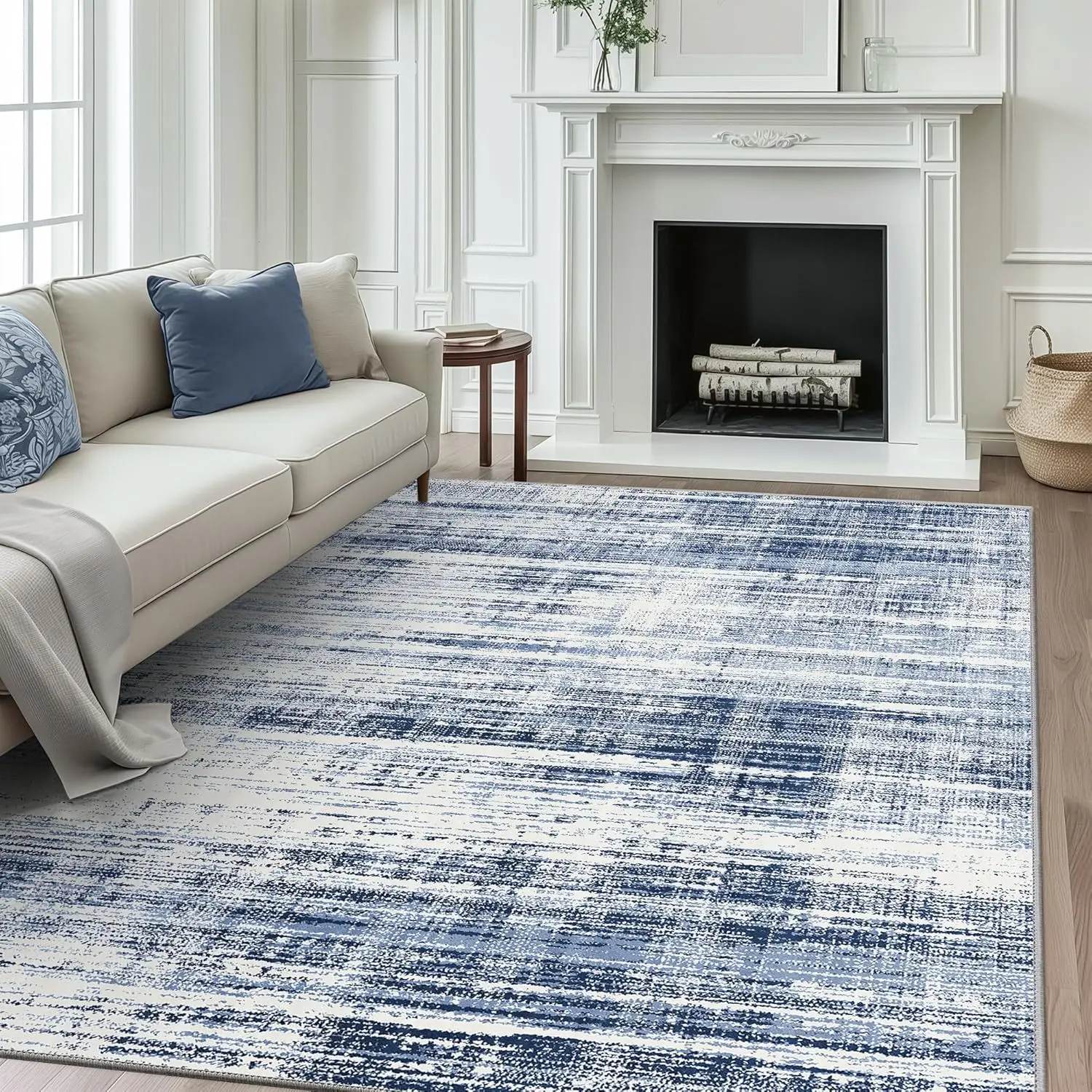

VIKAMA Ink Wash Tie-Dye Carpet, Living Room Floor Mat, Bedroom Decorative Floor Pad - Easy To Clean, Home Decoration Accessory