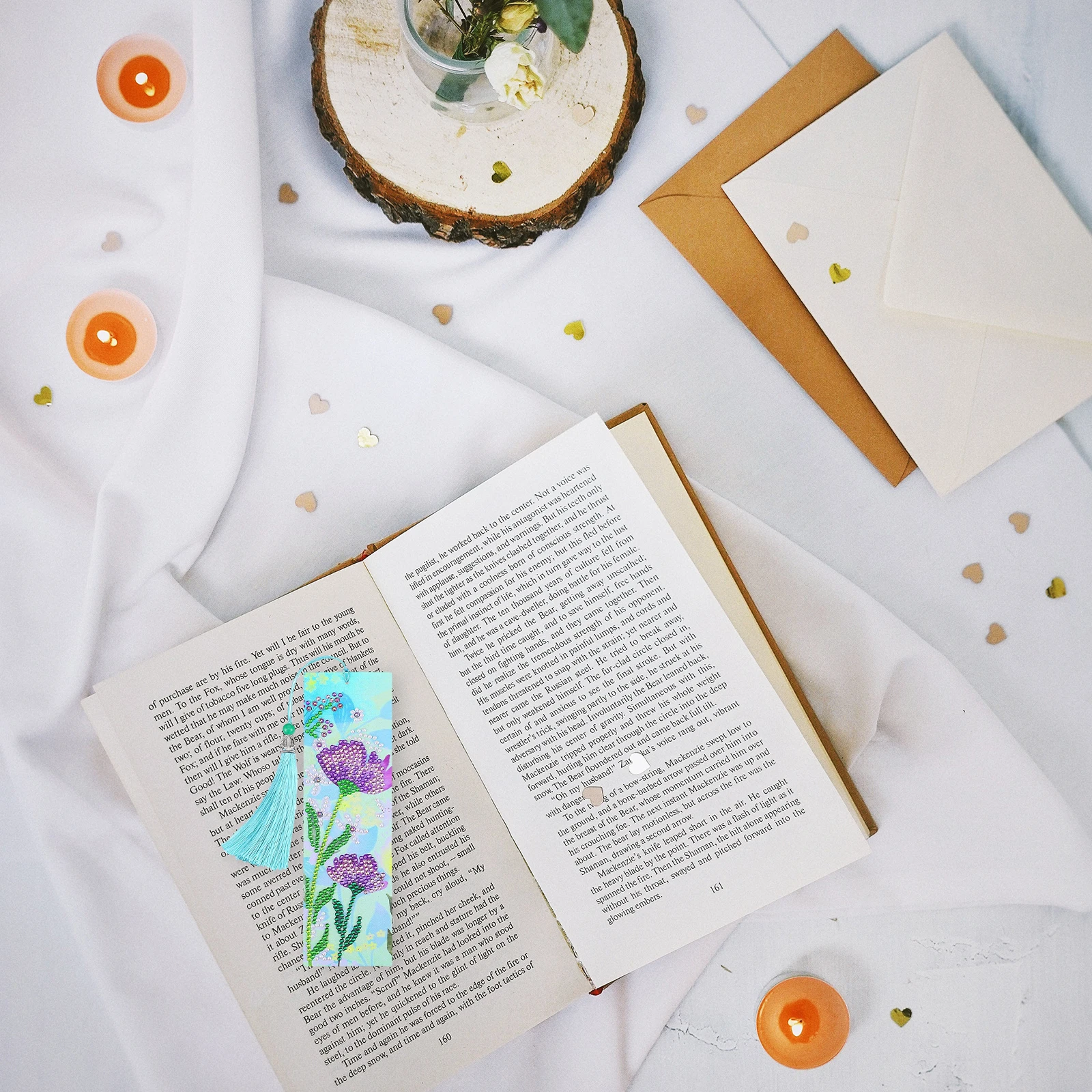 

2 Pcs Bookmark Vibrant Bookmarks Exquisite Fine Delicate Rhinestone DIY Plastic