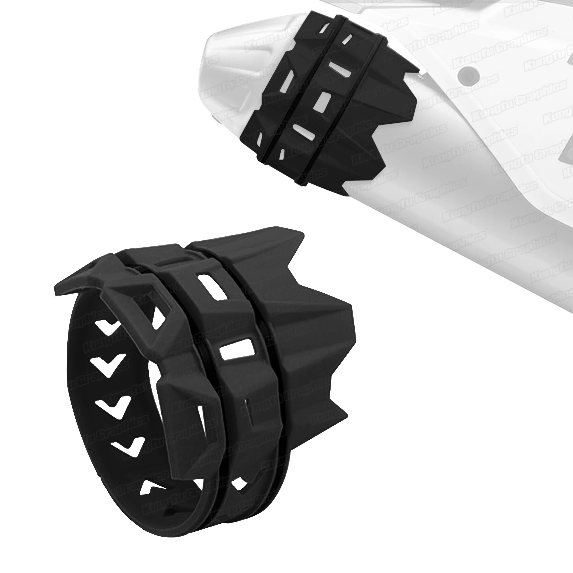 

Universal Motorcycle Exhaust Crash Protector Heat Shield Dirt Bike for Honda KTM Yamaha Husqvarna, 4 Colors, Black
