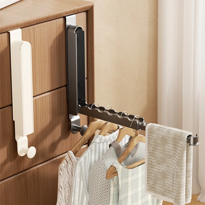 

Folding Clothes Rack Portable Dormitory for Travel Hotel for Tourism Indoor Clothes Hanging Artifact Behind the Door