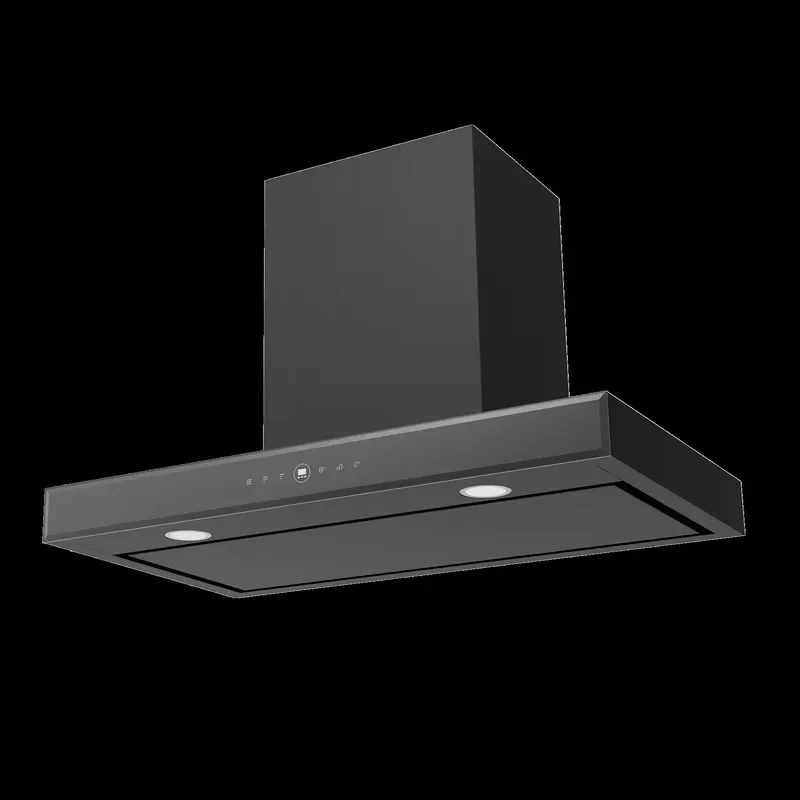 Modern Wall Mounted Electric Range Hood Intelligent Sensor Low Noise Kitchen Ventilation 3 Speed Control Smoke Exhaust Fan