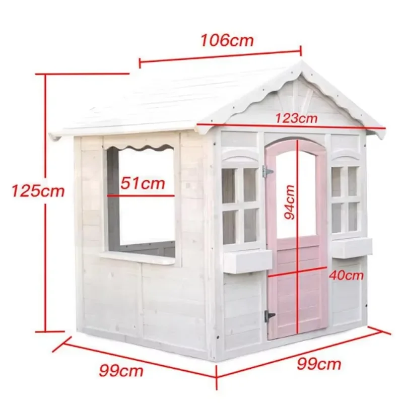 Modern unique children's outdoor toy wooden playhouse outdoor cabin house for children