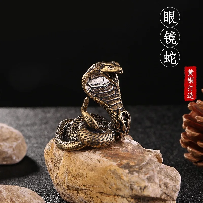 

Copper Brass Mini Snake Antique Bronze Decor Figurines for Interior Decoration Desktop Ornament Pure Copper Miniatures Statue