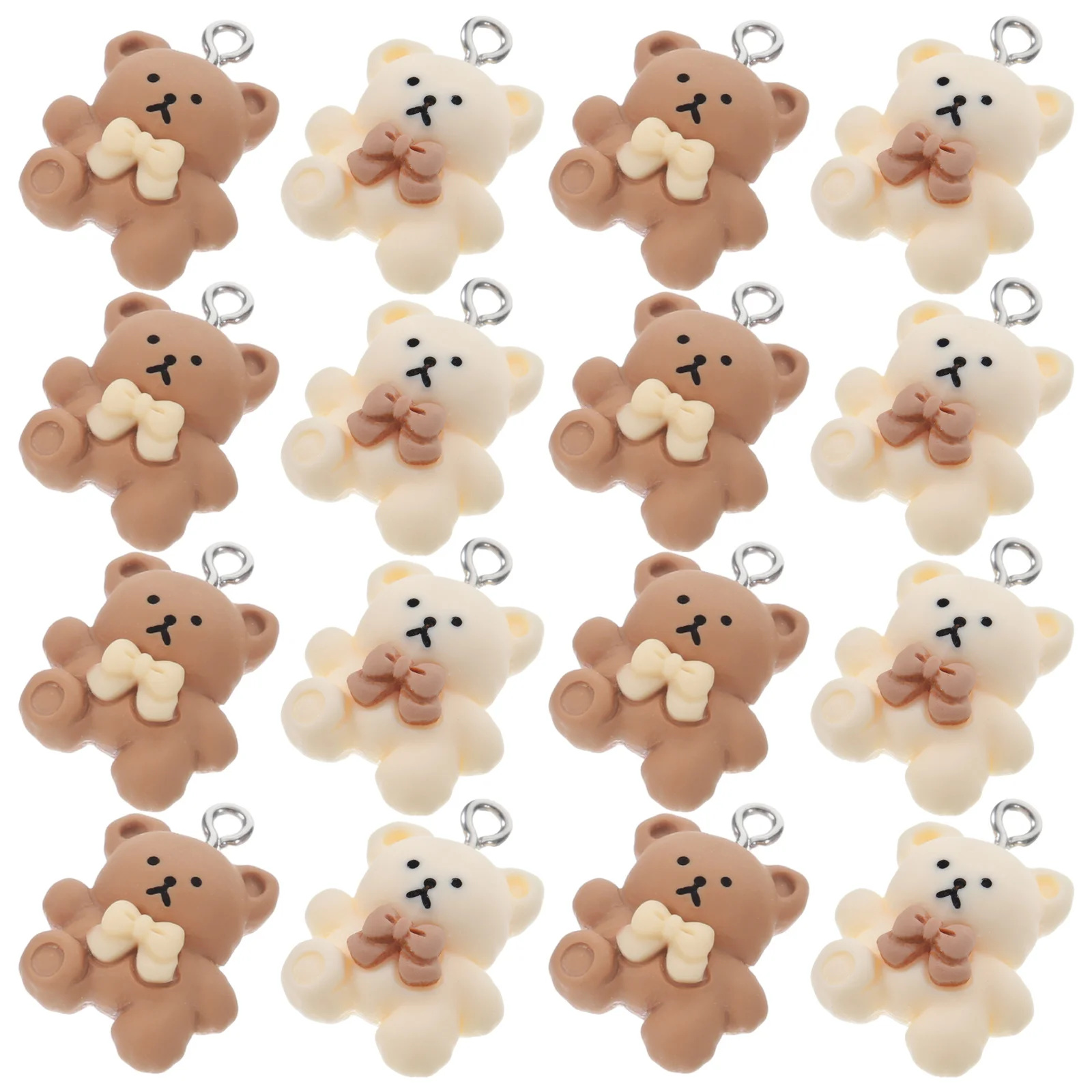 

24pcs Bear Charms Resin Small Jewelry Making Diy Pendant For Necklace Bracelet Keychain Craft Supplies Decorative Charms