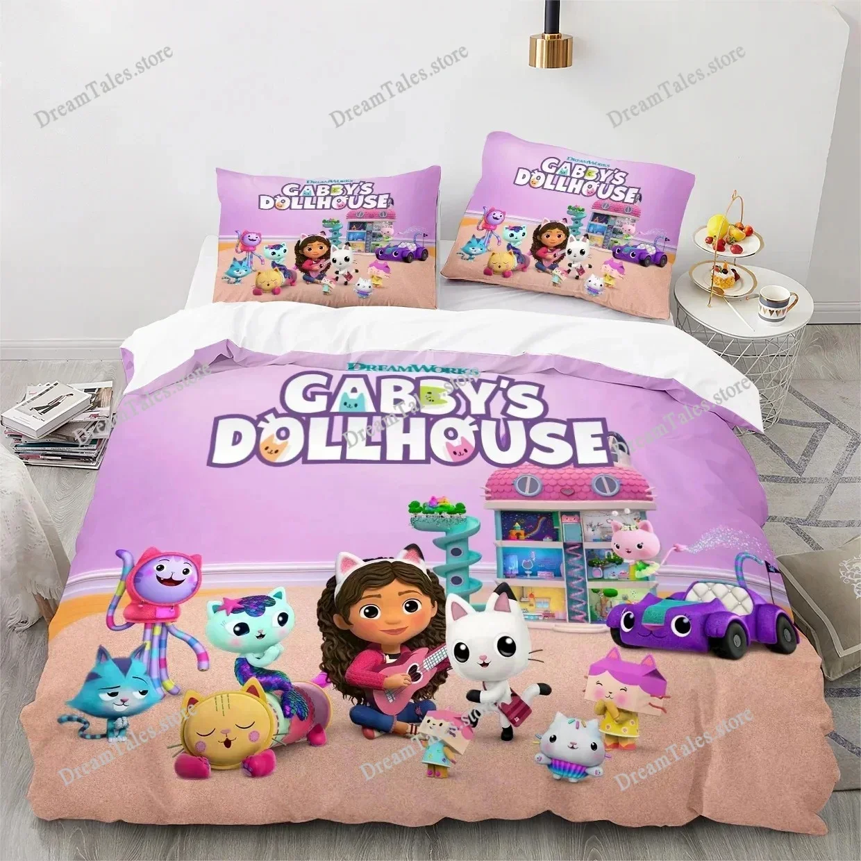 Gabbys Doll House 3D Printed Duvet Case Pillowcase Bedding Set Twin Full King for Kids Adults Bedroom Luxury Gift963
