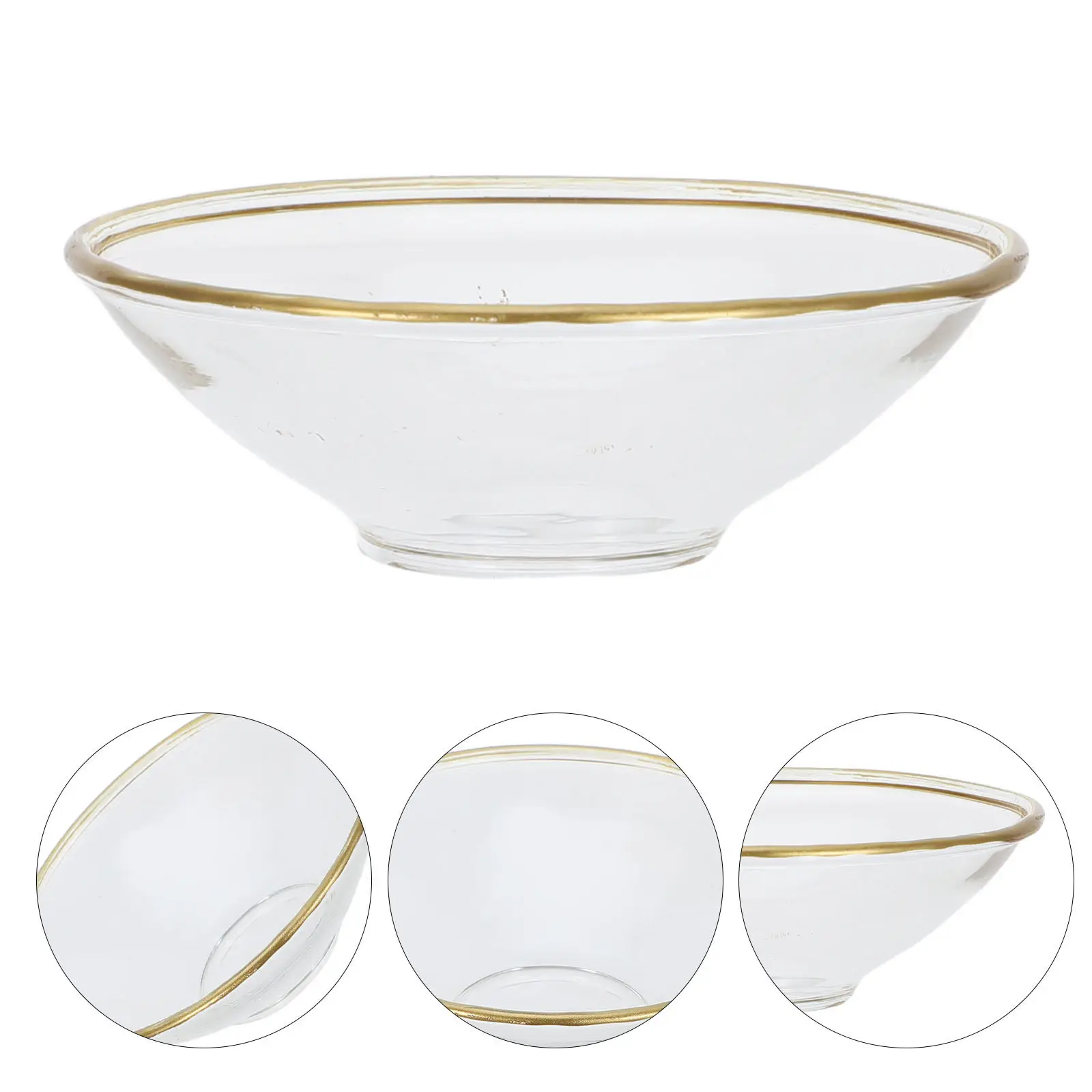 3Pcs Gold-Edged Glass Drip Protector Cups for Taper Candlesticks Wax Catcher Reusable Drip Plates Table Decor