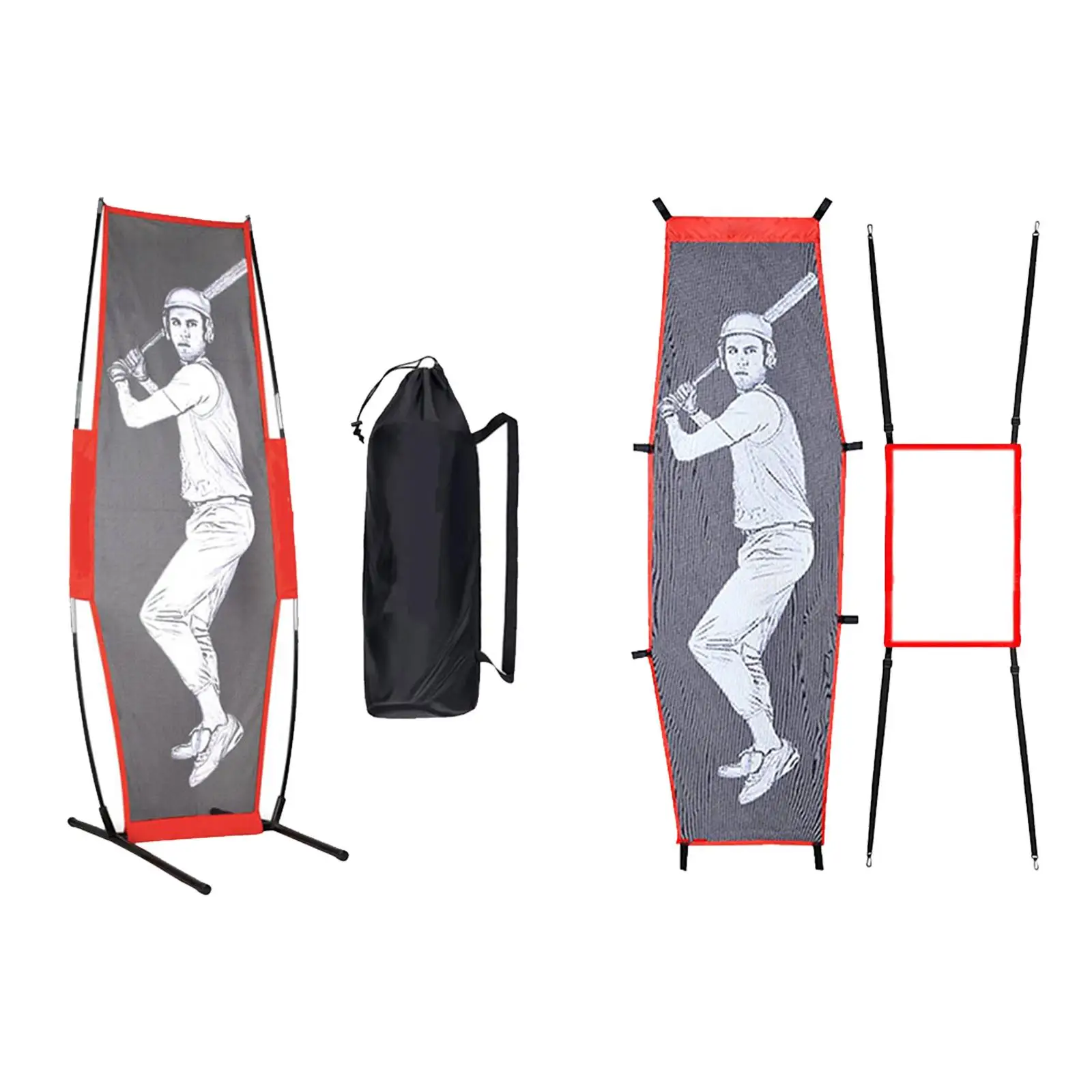 Baseball Training Mannequin for Pitching Practice with Stand and Net