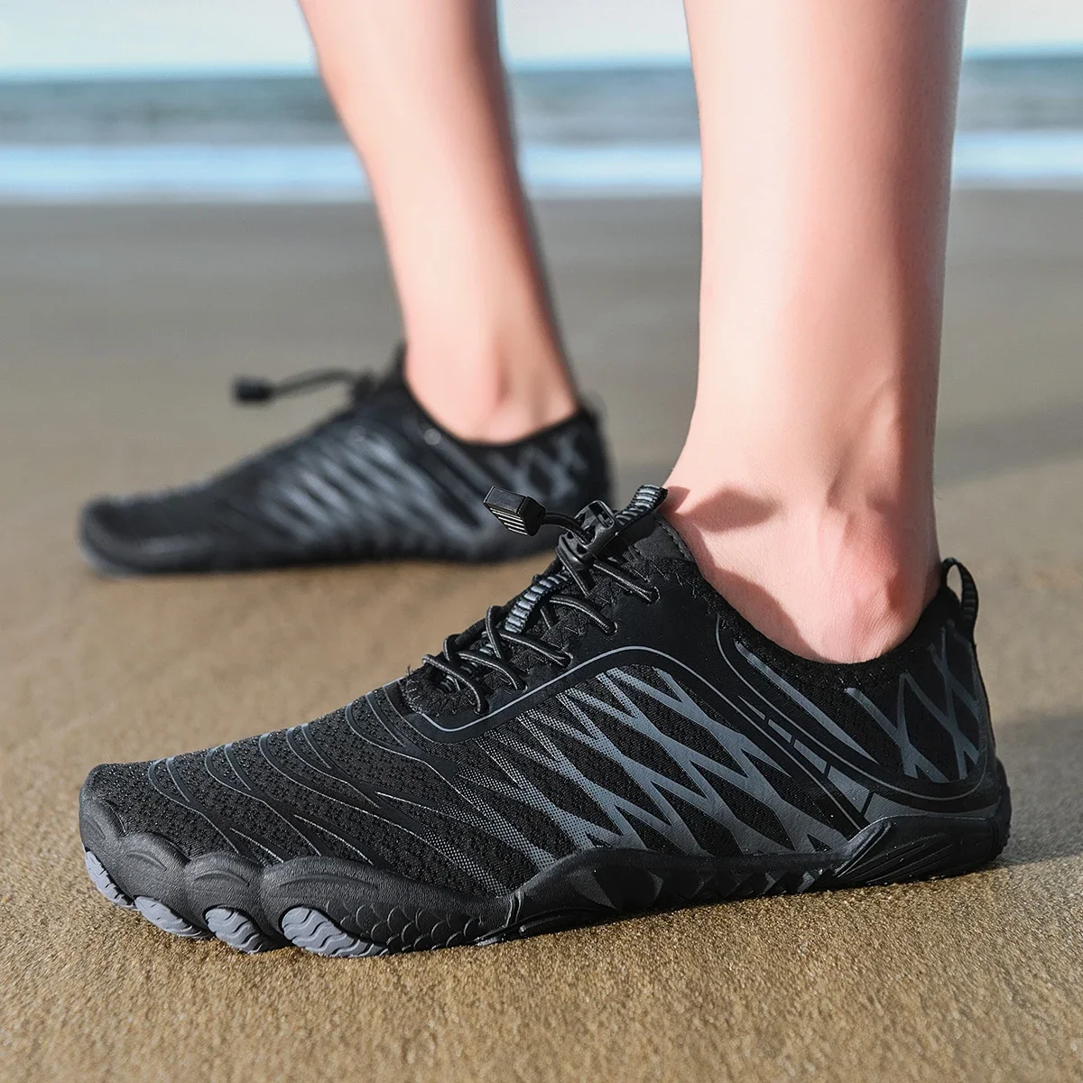 ELUVA Quick Dry Water Shoes Men's Aqua Shoes Swim Beach Sneakers Lightweight Barefoot Sports Sandals Non-Slip Shoes for Men - Image 4