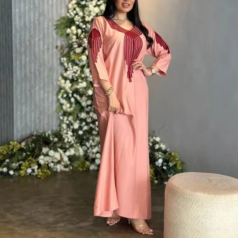 Gaun Prom kerah v elegan gaun pesta panjang sifon Robe De Soiree gaun pesta panjang lantai gaun Arab Saudi wanita