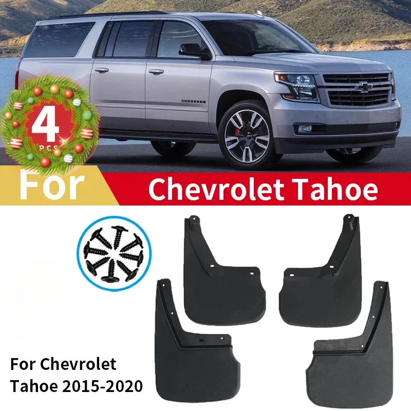 Mudguards For Chevrolet Tahoe Suburban Mud Flaps 2015 2016 2017 2018 2019 2020 Splash Guards Front Rear Parts Fender Accessories