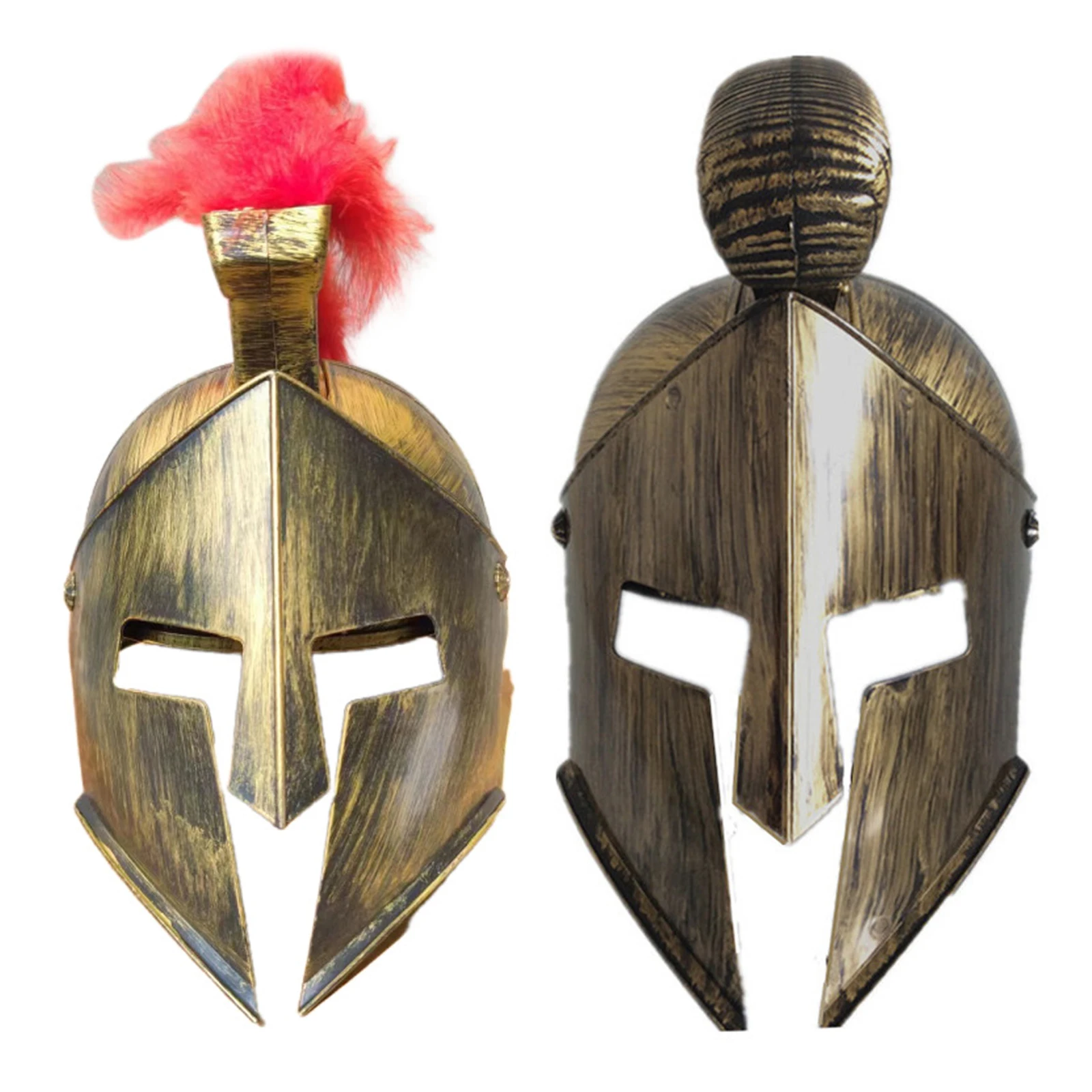 Medieval Knight Gladiator Spartan Roman Warrior Greek Costume Helmet Headwear Accessory for Halloween Cosplay Dress Up Prop