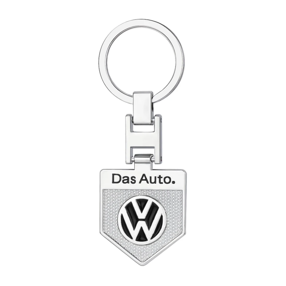 Porte-clés de Voiture en Métal et Cuir, Danemark ge, Logo de Sac, Accessoire de Décoration Automobile pour Volkswagen VW R GTI Golf 5 7 Caddy Passat