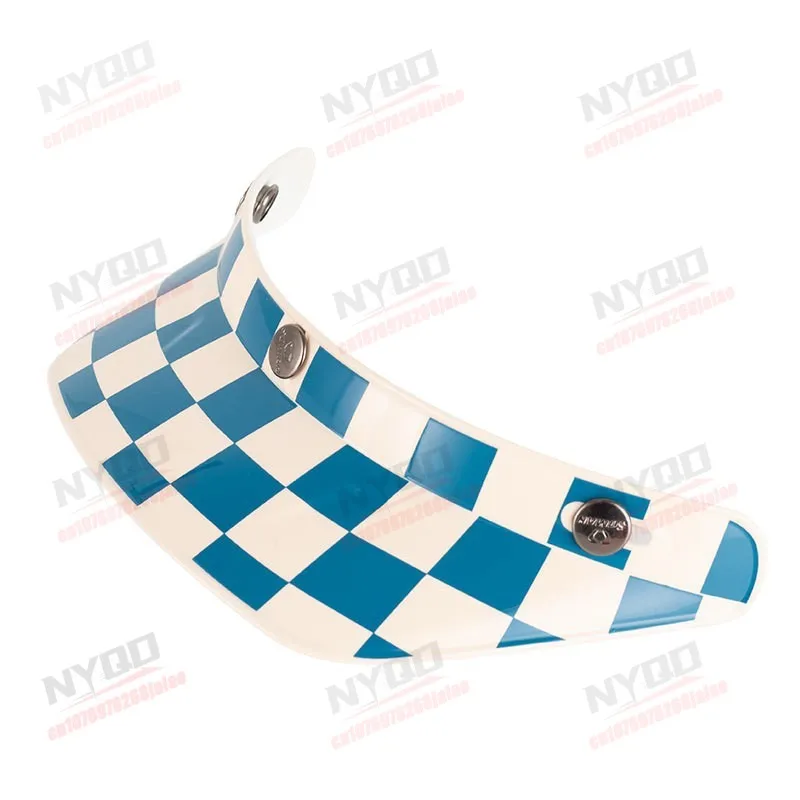 3-Button Helmet Face Mask Sunshade Universal Retro Windproof Flip Motorcycle Accessories Exposed Motorcycle Helmet view 2