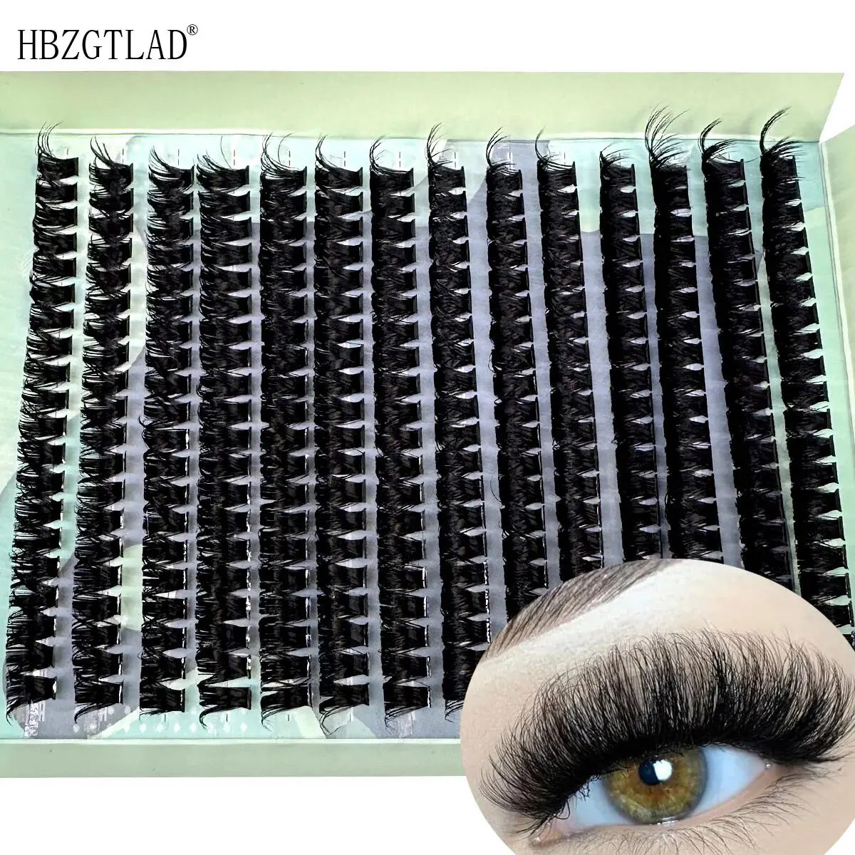 110D DD Curl Eyelashes Extension Natural Thick Mink Faux Eyelash 3D Fluffy Russia Individual Makeup Lash Cluster Lashes