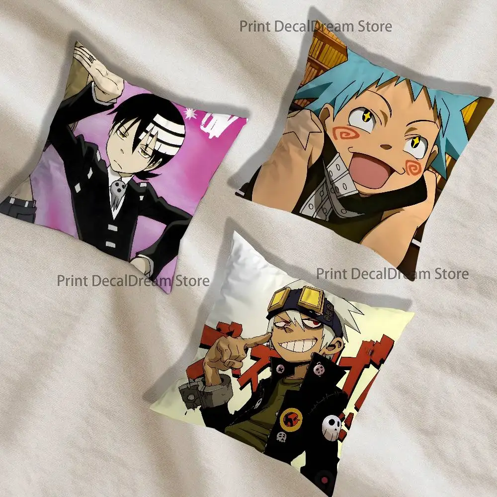 Anime S-SOUL EATER Printed Pillow Cover Cushion Case Simple Sofa Pillow Case No Pillow Core