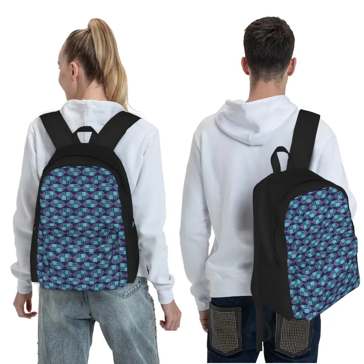 Waterloo And City Line - London Underground Seat Cover Moquette Student Backpack School Bag for Boys Girls Fashion Bookbag