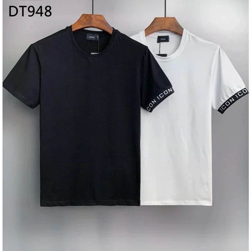 Dsq2 Tags 2024 Trendy Men Summer T-shirts ICON Tops Shirts Big Size M-XXXL