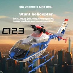 New ERA C123 RC 2.4GHZ 6CH 6-Axis Gyro Optical Flow Localization Altitude Hold 1:36 EC135 Scale Remote Control Helicopter Toys