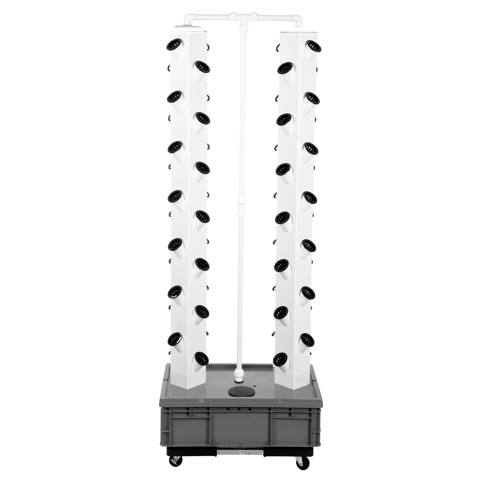 56 Slots Hydroponics Tower, Vertical Hydroponic Garden Tower, Multifunctional Plants Germination Kit with Water Pump, Outdoor Indoor Use