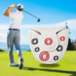 Mallet Putter Cover Magnetic Closure Half Round Golf Headcover PU Half round Golf Putter Cover Golf Accessories