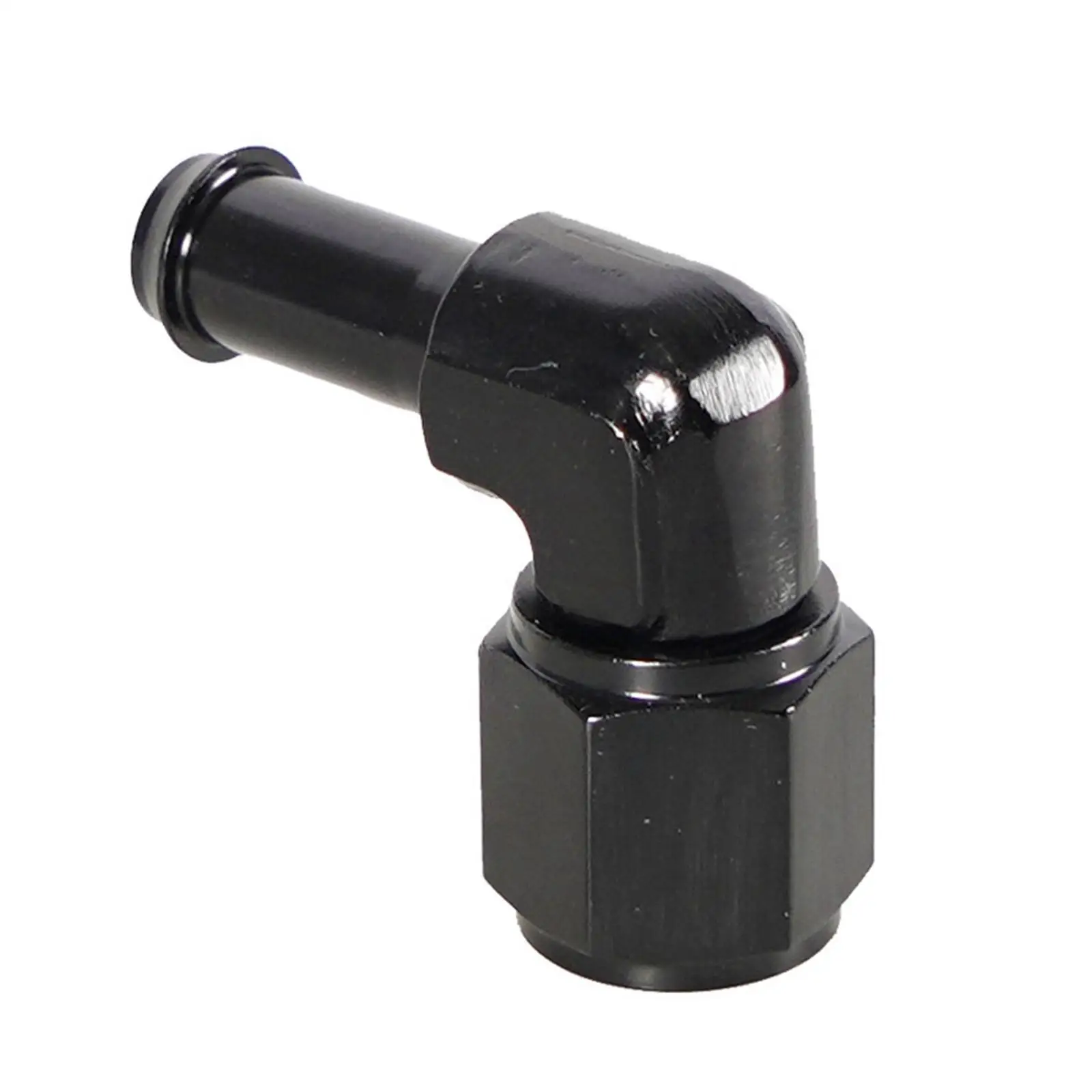 T-6 Alloy Barb Female Hose Swivel Easy Installation Black Wide Barb Hose And Degree Barb Fitting Swivel AN6 to