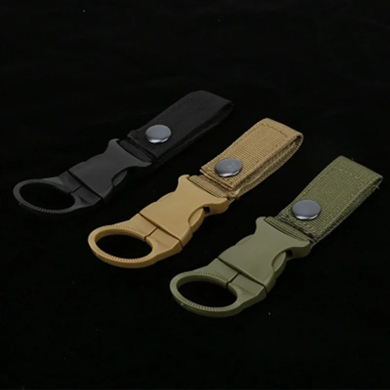 Outdoor Waterbottle buckle hook Nylon Webbing Buckle Hook Climb Carabiner Belt Backpack Hanger Camp Water Bottle Holder Clip