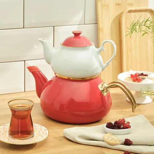 

Emsan Alice Gold Enamel Red Porcelain The Teapot Teapot set