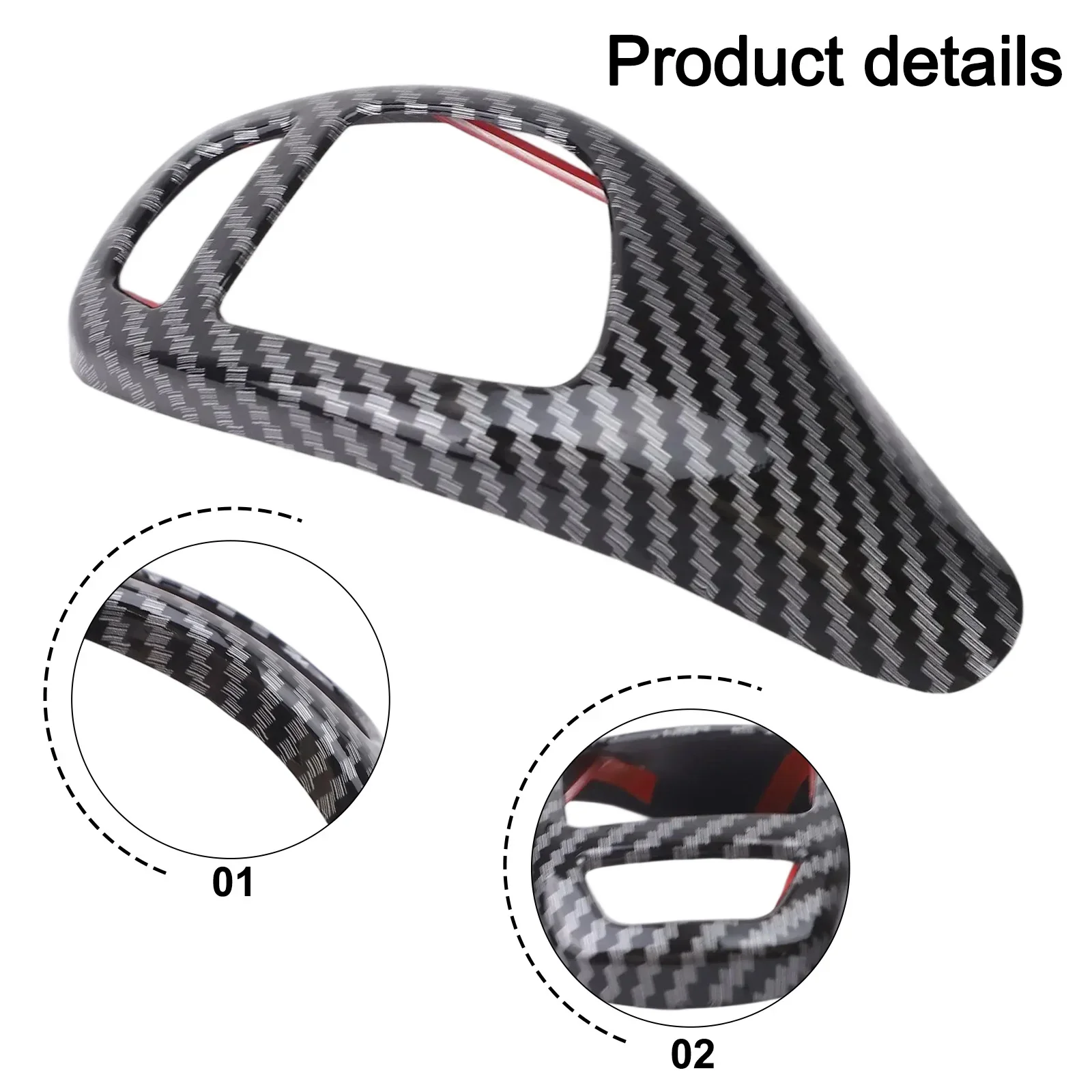 For BMW F20 F21 F30 F34 F35 For F10 F11 F18 F07 X3 F25 X4 F15 F26 Carbon Fiber Gear Shift Knob Cover Replacement Part