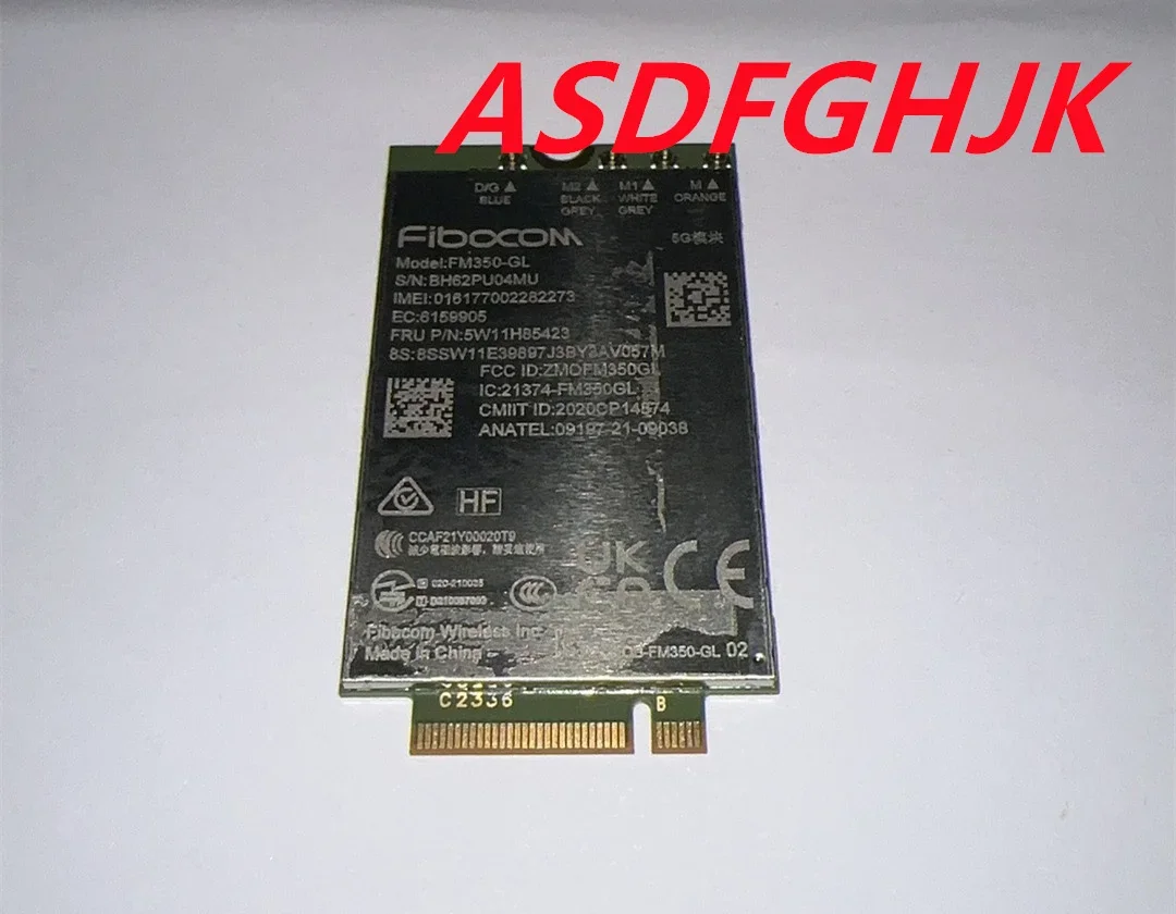 Jectse PCIe M.2 FM350 GL 5W11H85423 Wireless 5G Network Card Module, Gigabit Speeds, Sub6 Compatible, Broad Band Support