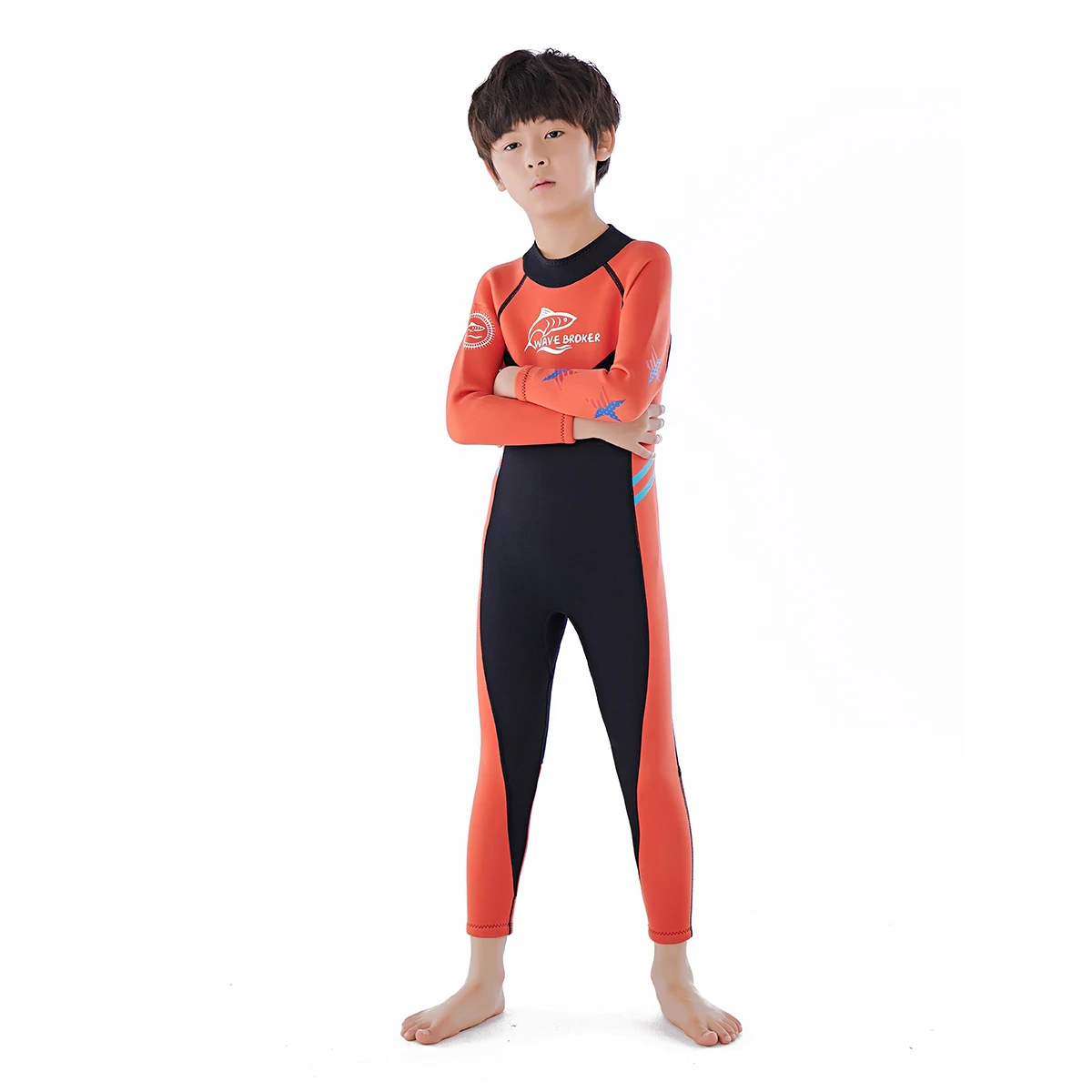 

STLF Yakevo 3mm Kids Long Sleeve Wetsuit Beach Diving Swimwear Swimsuit Fullsuit