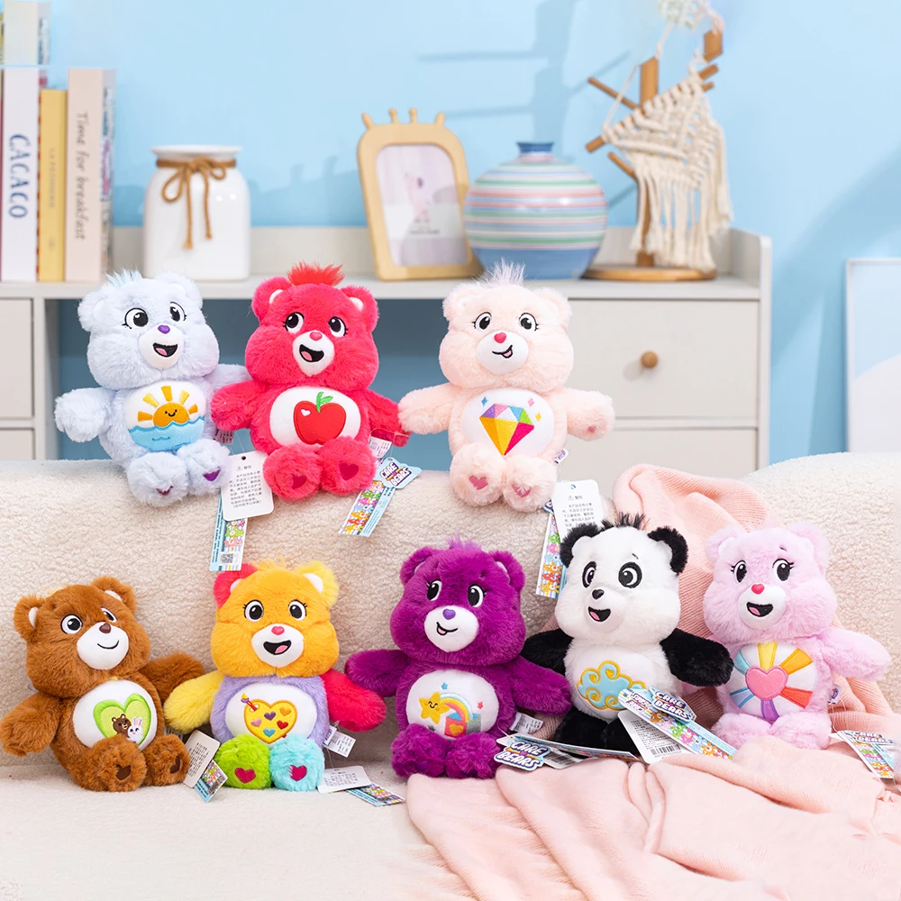 

22cm Sucker Cute Rainbow Bear Soft Stuffed Toy Dolls Care Bears Car Home Decor Plushie Toys Boys Girls Birthday Graduation Gift