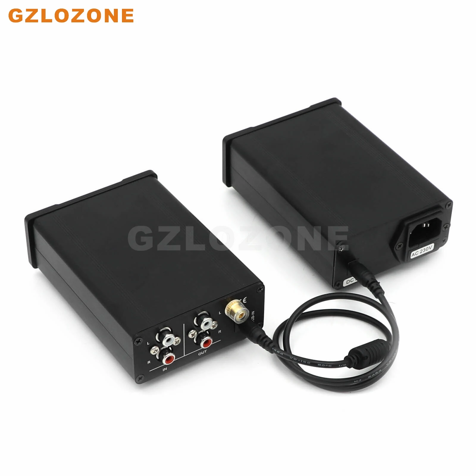 GZLOZONE HC-01A Phono Amplifier HIFI Stereo MM RIAA Phono Amp + Linear Power Supply