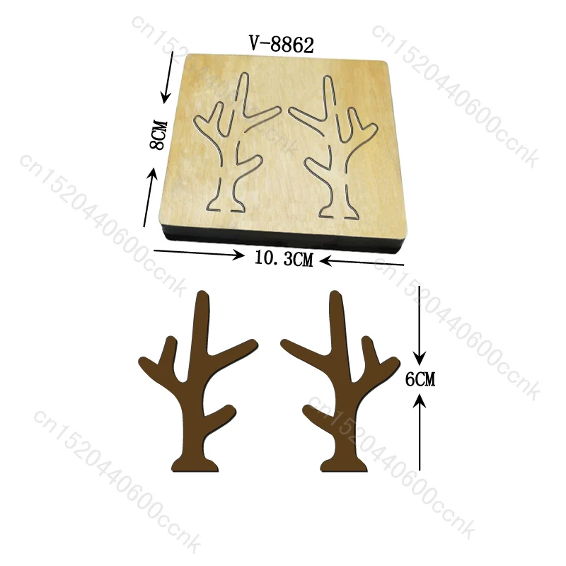 

Christmas Antlers Wooden Dies, Cutting Dies, Scrapbooking, Multiple Sizes, V-8862, New