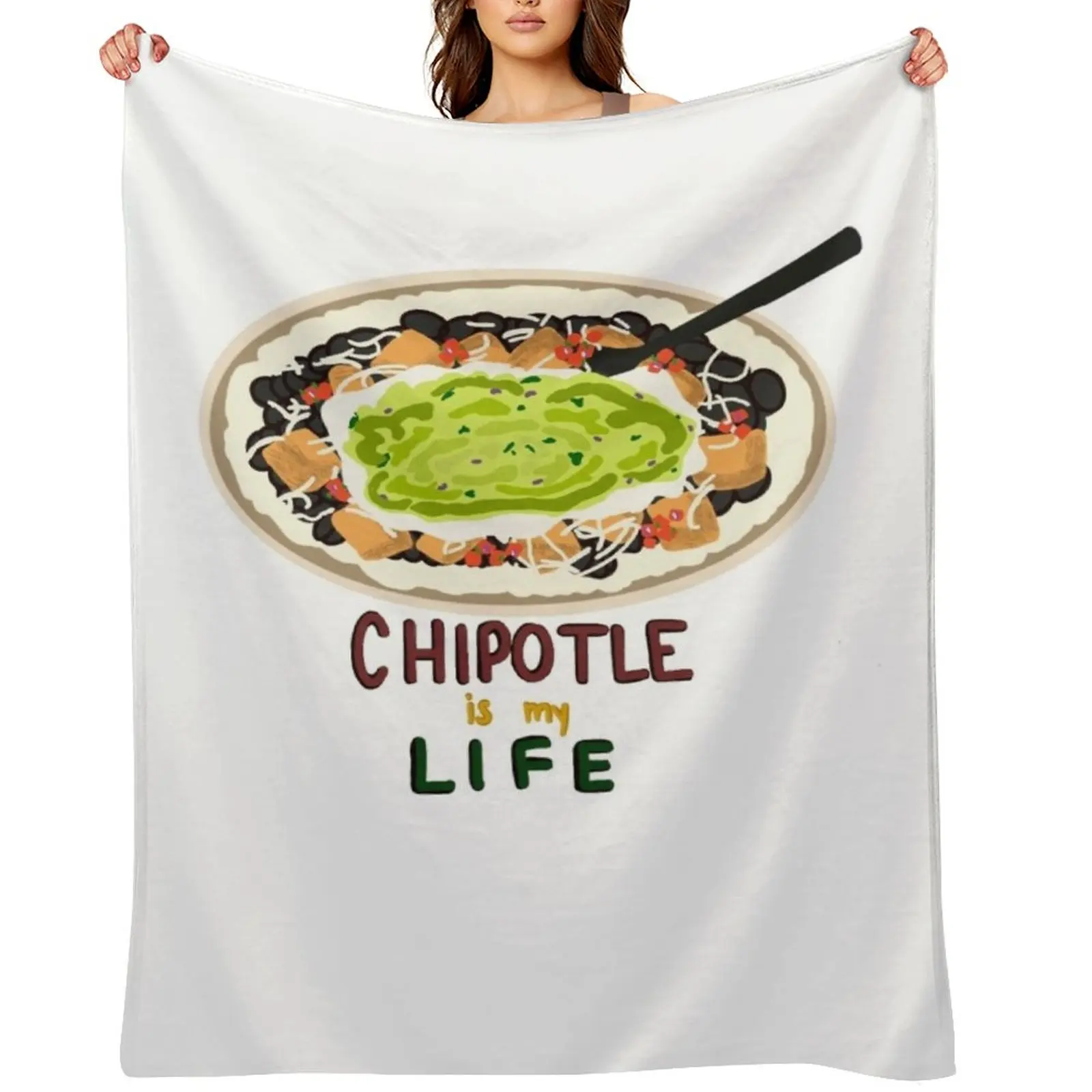 

chipotle is my life Throw Blanket Thermal Thin funny gift Cute Blankets