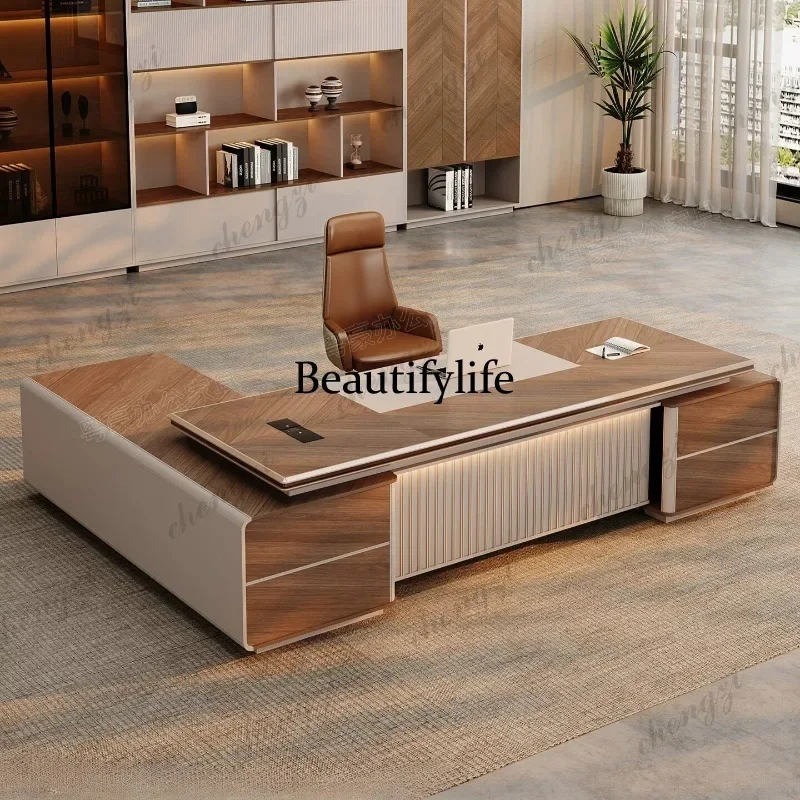 A4567 Boss table light luxury senior sense Chairperson's leadership office President's office desk and chair combination