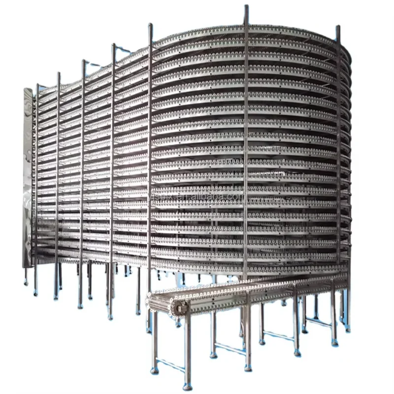 New spiral refrigerated cooling tower for bread production line/food factory chiller cake