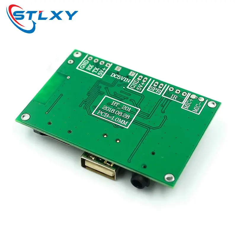 Stlxy BT201 Dual Mode 5.0 Bluetooth Lossless Audio Power Amplifier Board Module Tf Card U Disk Ble Spp Serial Port Transparent T