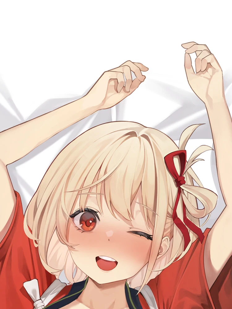 Dakimakura Anime Custom Chisato Nishikigi Pillow Cover Double-sided Print 2WAY Life-size Pillowcase Gifts