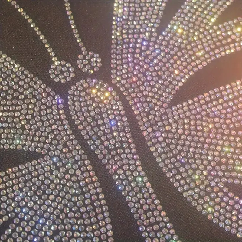 1Pc Sparkling Butterfly Rhinestone Transfer Decal - Diy Fashion Accessory For Clothing & Crafts, Non-Electric, Plastic/Cork Mate