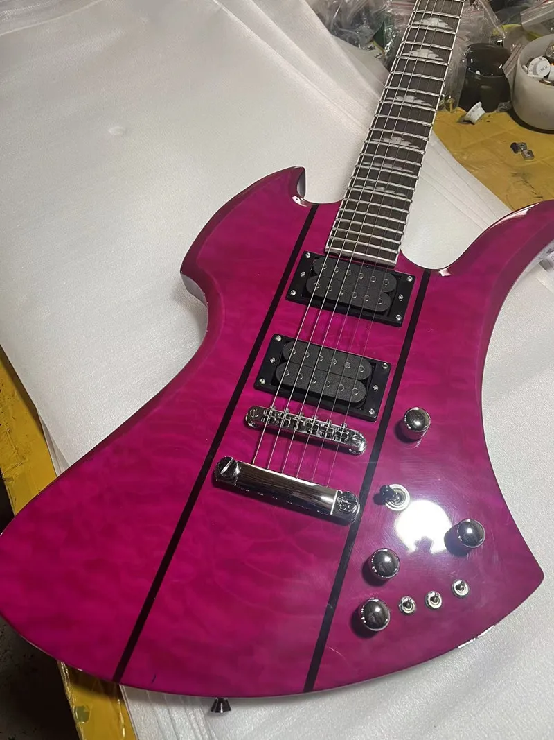 Factory high quality 6-string electric guitar,Purple electric guitar,Rosewood fingerboard,real photo,Customizable, free shipping