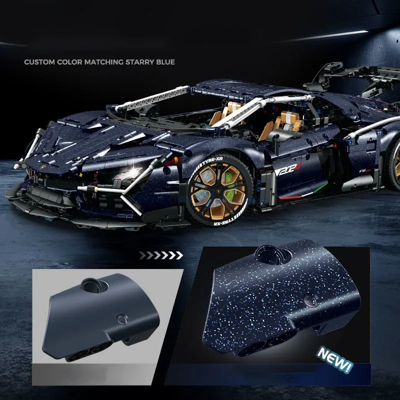 Limitowana edycja gwiaździste klocki Supercar MOC 10624 Model klocków budowlanych Speed Sports pojazd wyścigowy zestaw zabawek dla dzieci chłopców prezent dla dorosłych