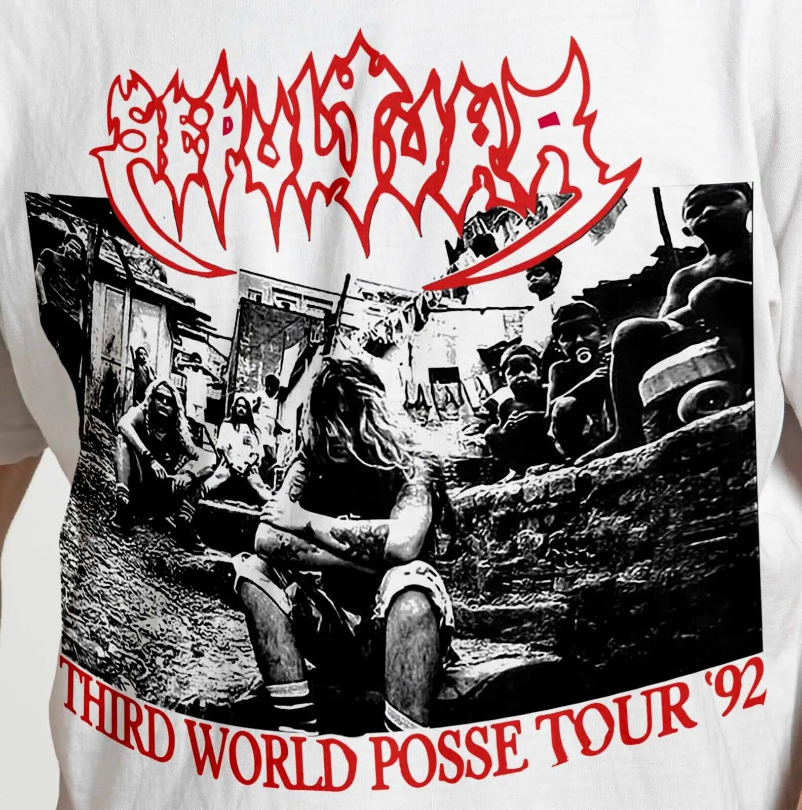 

Sepultura третий мир Posse Tour '92 мусорная металлическая лента редкая Футболка-