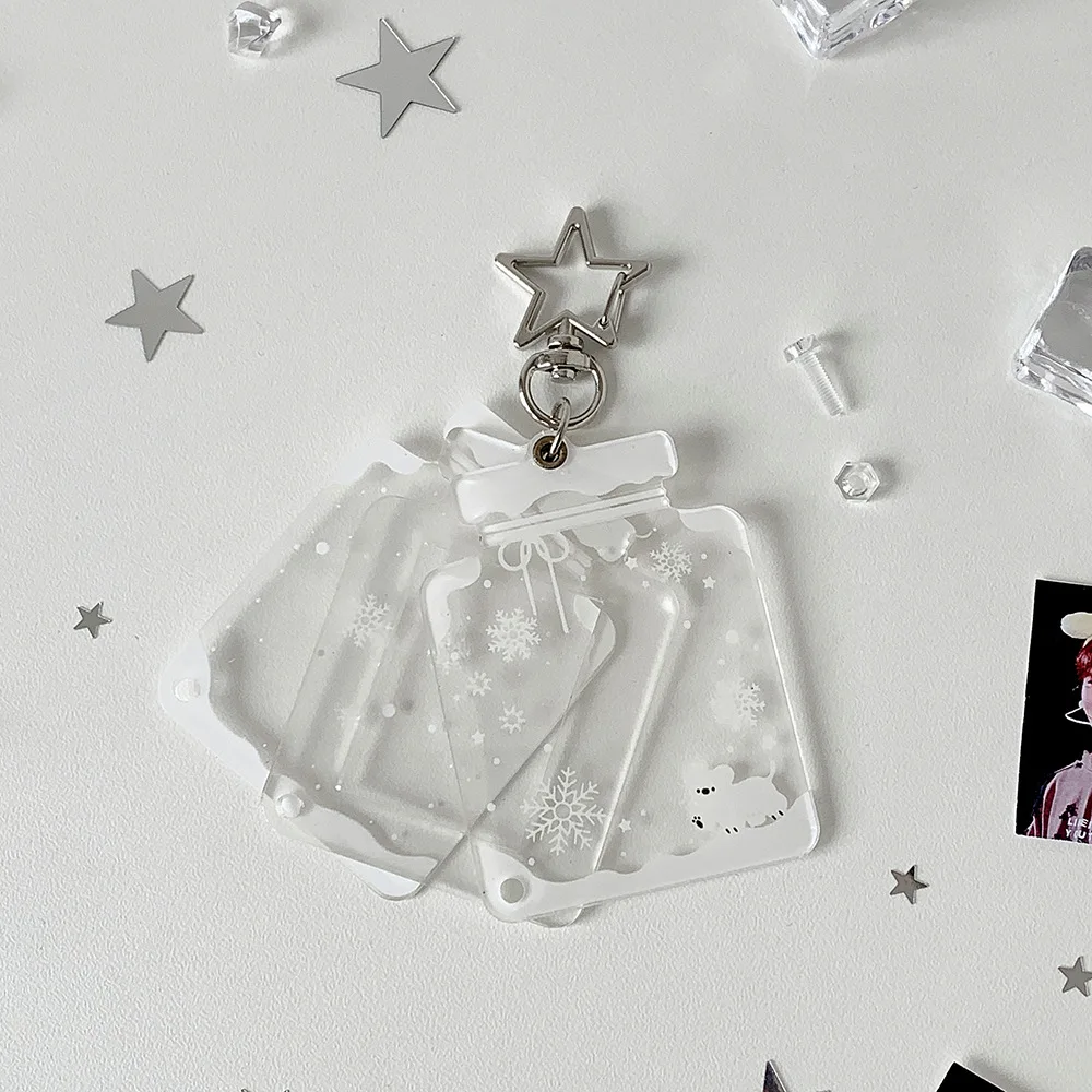 

Держатель для карт, простой органайзер для фото, фоторамка, брелок, компактный 1-дюймовый чехол для фотокарточек для памяти в подарок