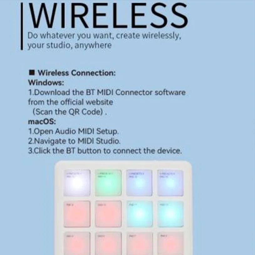 SMC-PAD Pocket MIDI Controller Velocity Sensitive Pads Aftertouch Data Sync for Electronic Music Beat Making Studio Work view 6