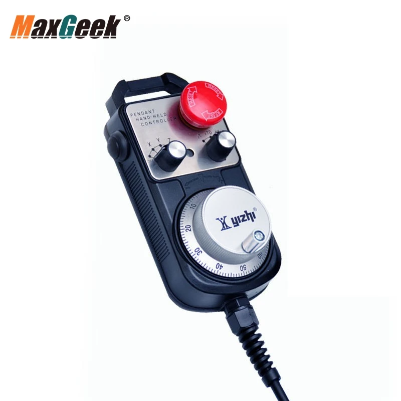 Maxgeek YIZHI PLC 24V MPG Pendant Handheld Controller Manual Pulse Generator for Siemens PLC & CNC System