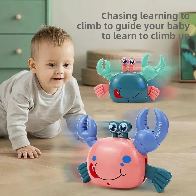 Creative Crab Toys Interactive Electric Crab Toy For Kids Realistic Moving Crawling Sensory Machine Pet Boys Educational Toys