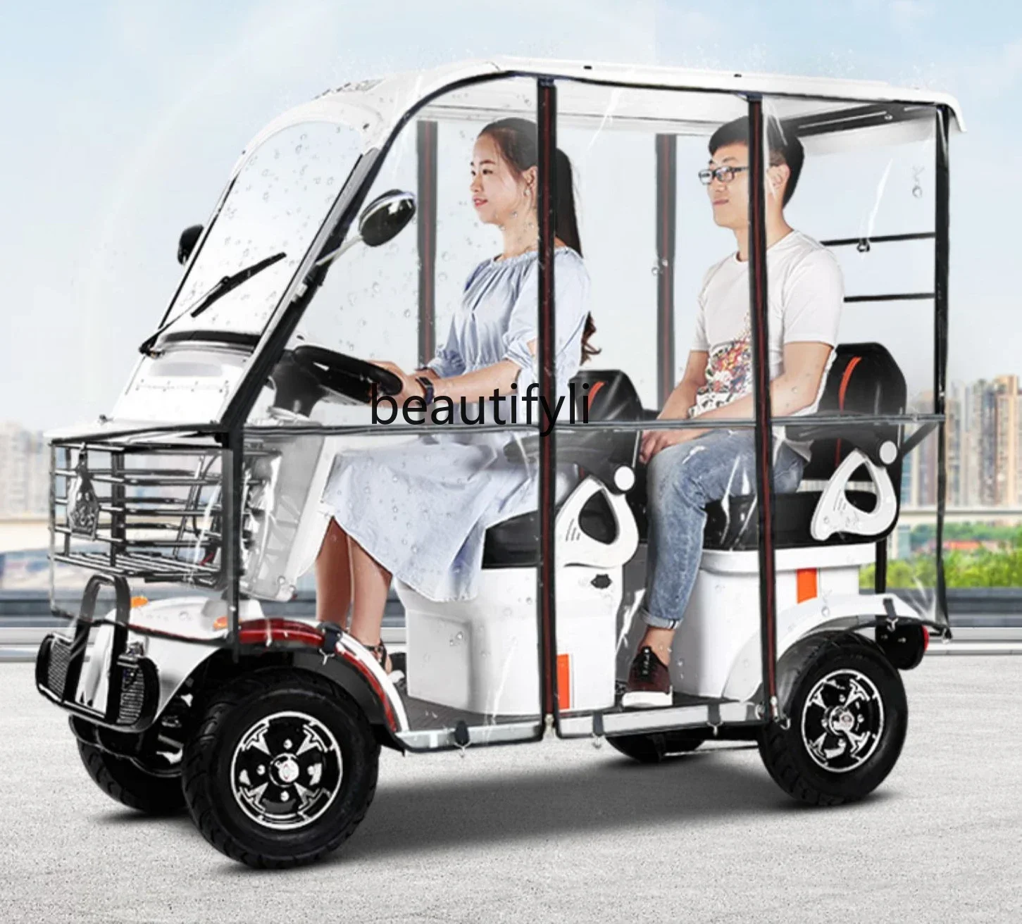 New Electric Quadricycle Elderly Scooter Home Elderly Pick-up Boy Battery Car with Shed