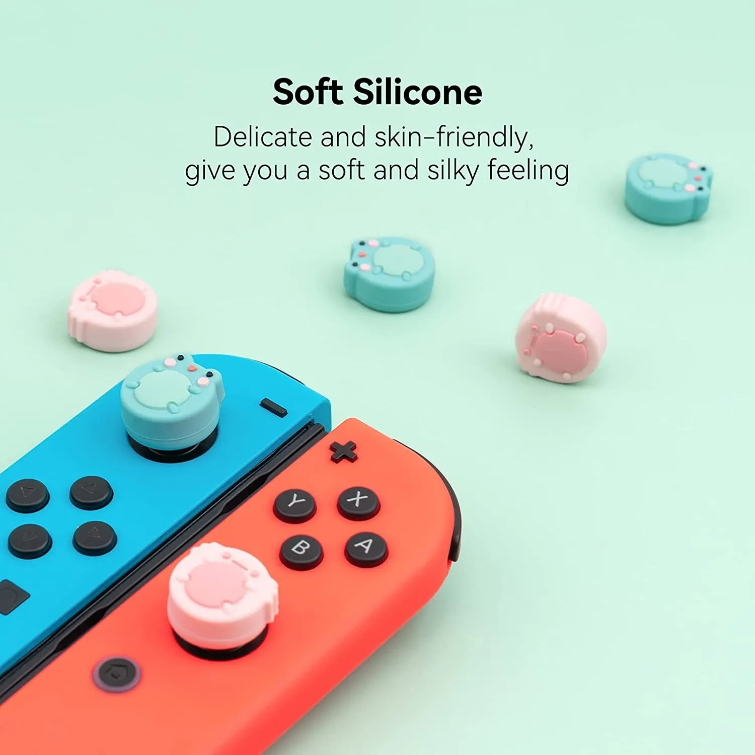 GeekShare Nintendo Switch Joy-con Controller Thumbstick Case Thumb Girps Cap Joystick Cover protettiva per Nintendo Switch Lite