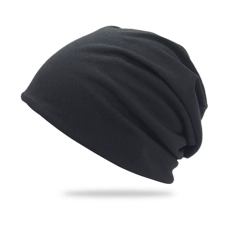 1Pack Solid Color Unisex Men Women Slouchy Beanie Hip-Hop Soft Cotton Cap Lightweight Running Beanie Adult Dwarf Hat